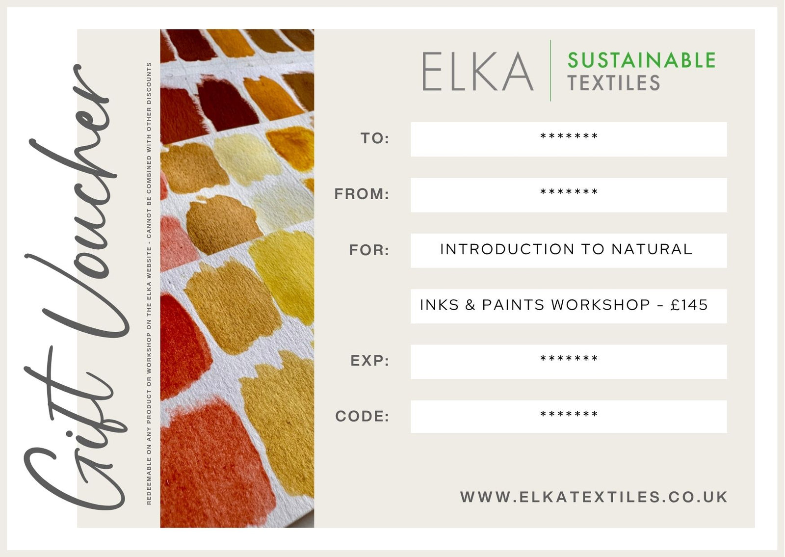 e-Vouchers for In-Person Workshops