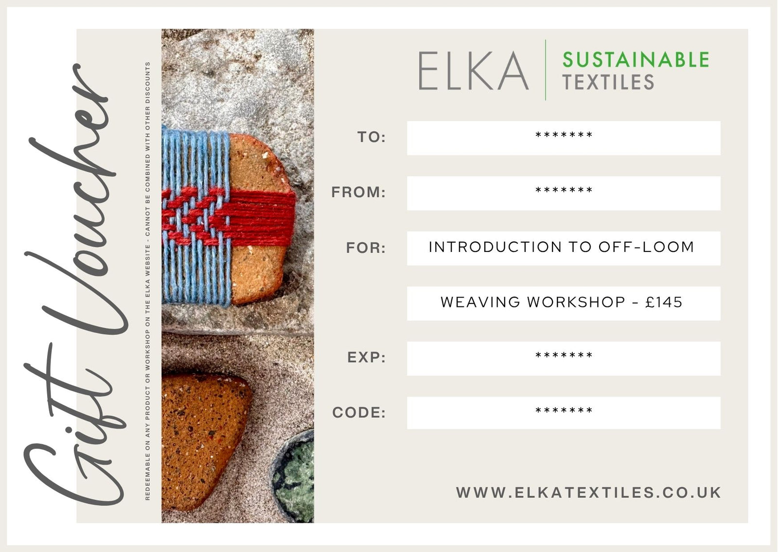 e-Vouchers for In-Person Workshops