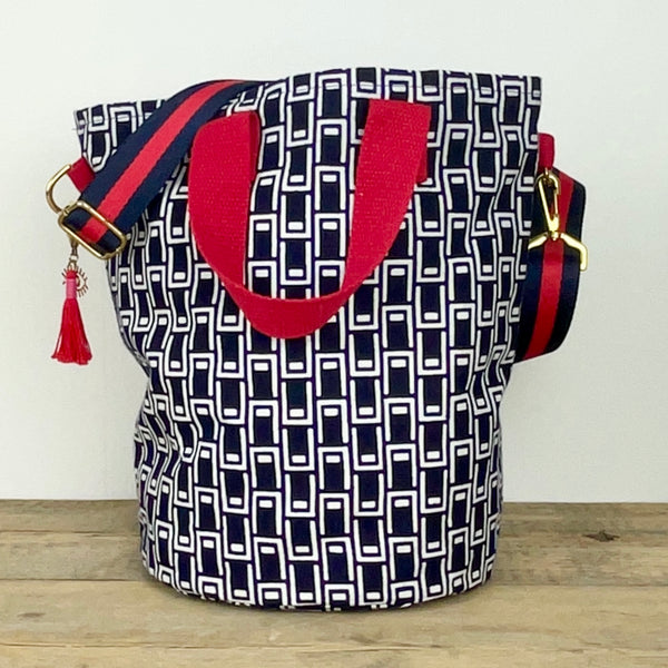 Vintage Kimono Bucket Bag with Detachable Strap (more colours)