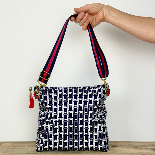 Vintage Kimono Weekend Bag with Detachable Strap