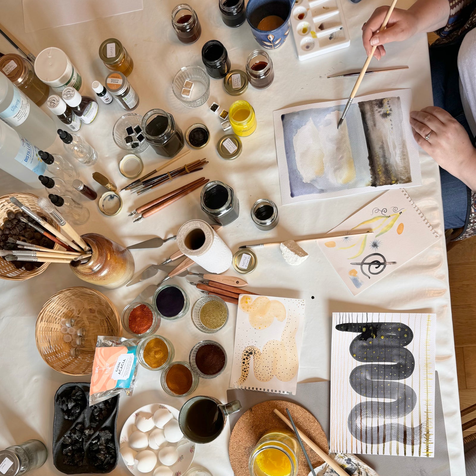 Introduction to Natural Inks & Paints Workshop, Mere, Wiltshire