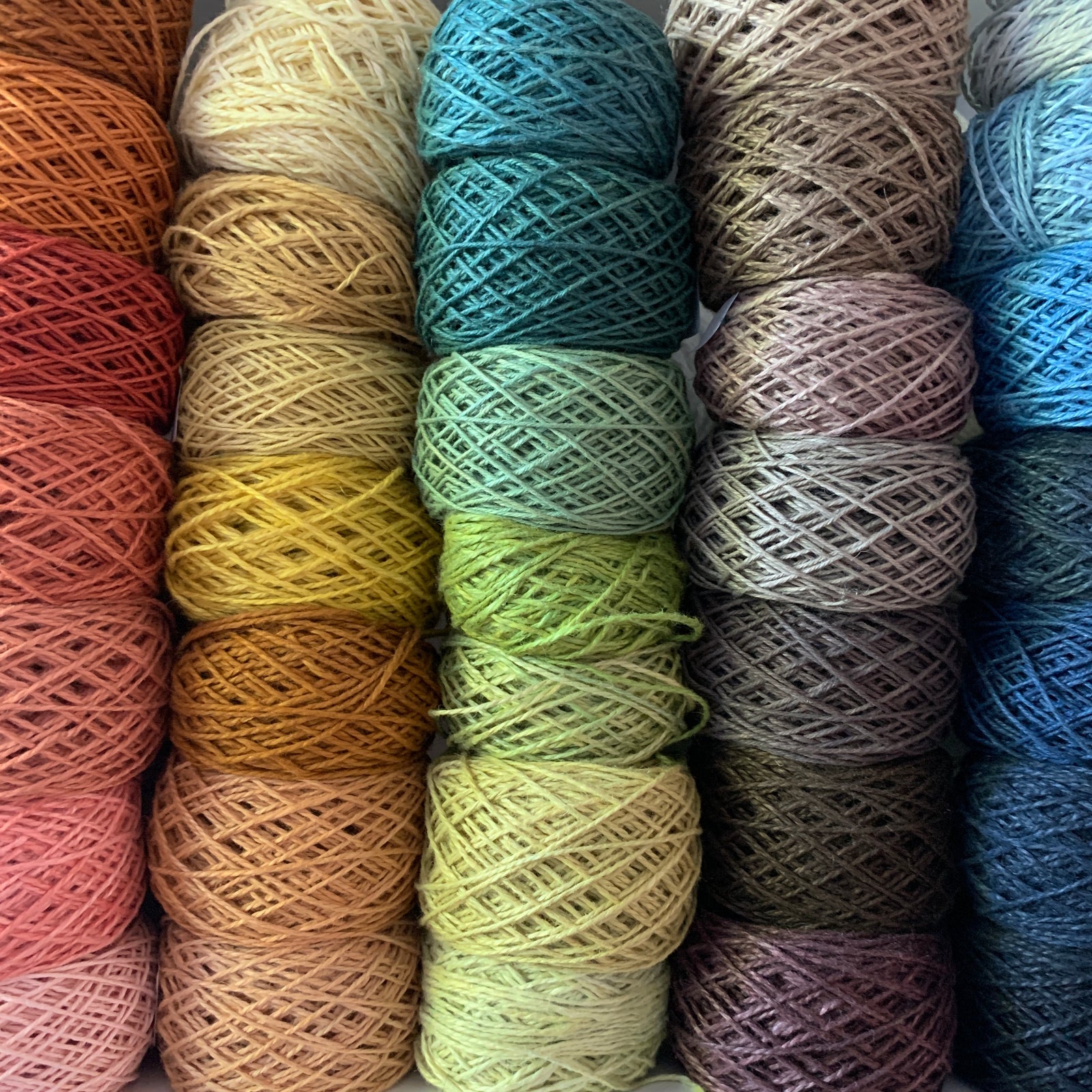 Naturally Dyed 8/2 Linen, Multiple Colours