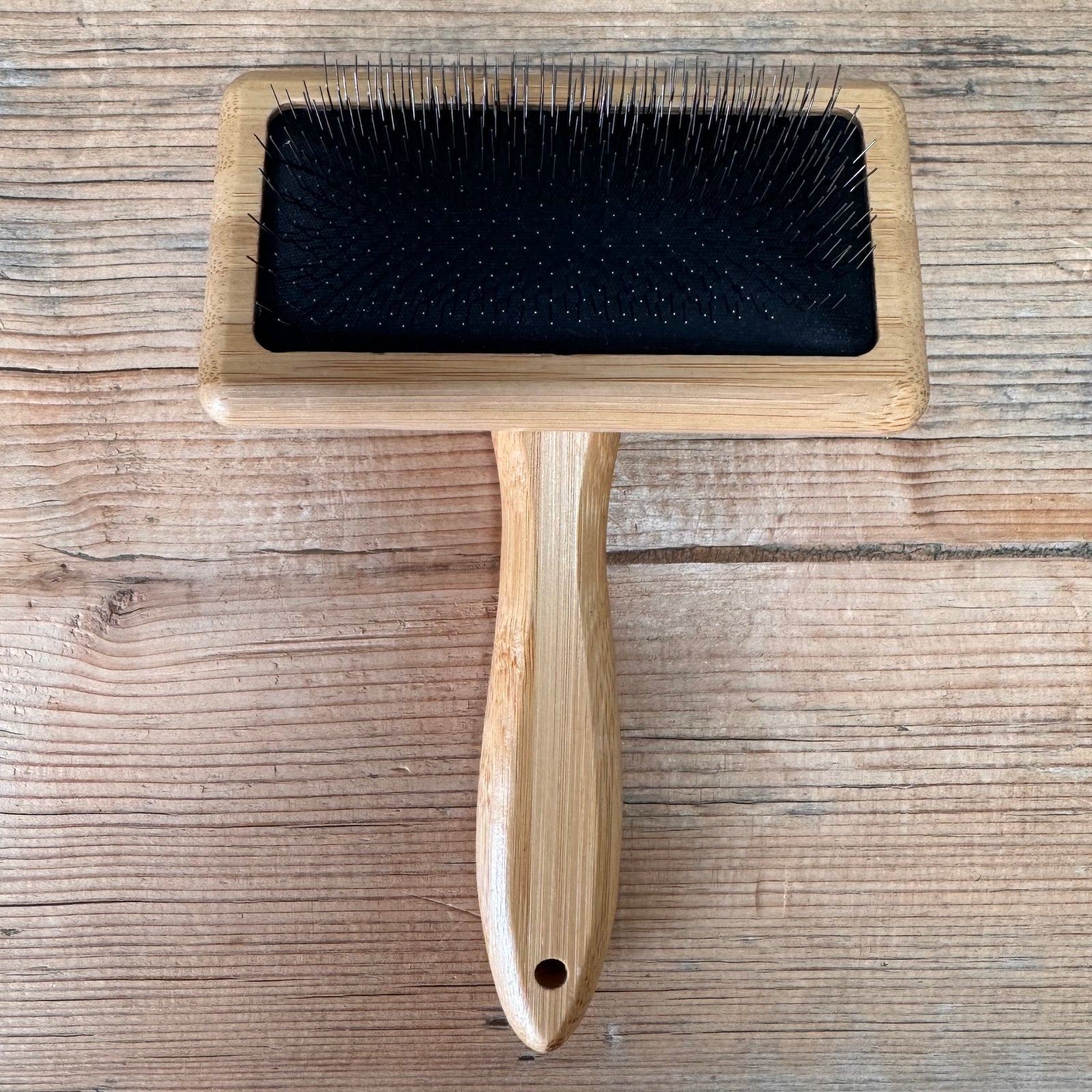 Yarn Fringe Brush - Polished Bamboo