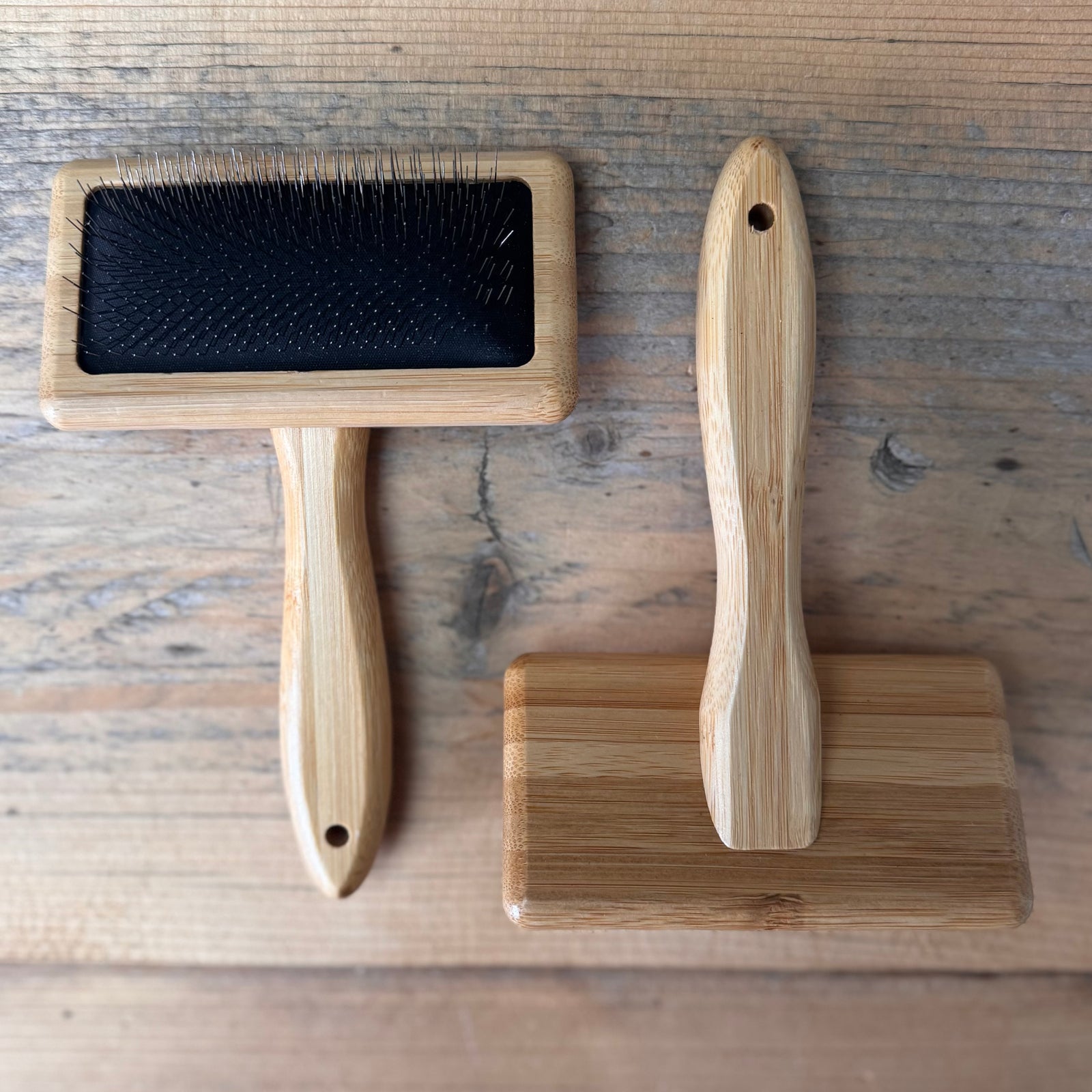 Yarn Fringe Brush - Polished Bamboo