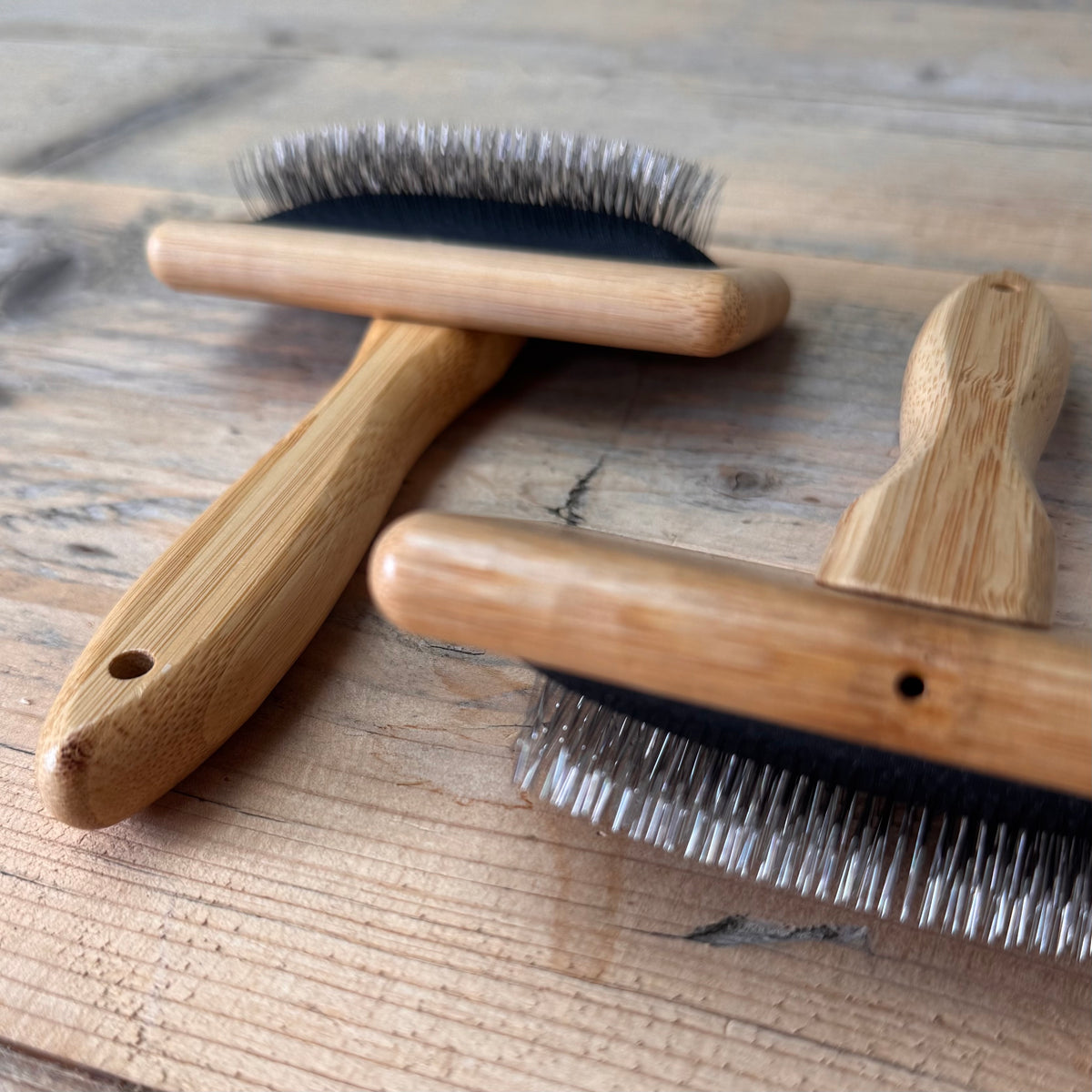 Yarn Fringe Brush - Polished Bamboo