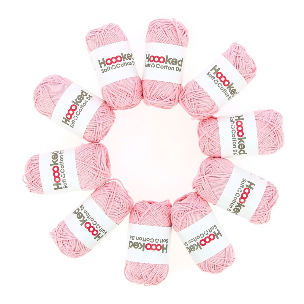 Hoooked DK Recycled Cotton, Jaipur Rose