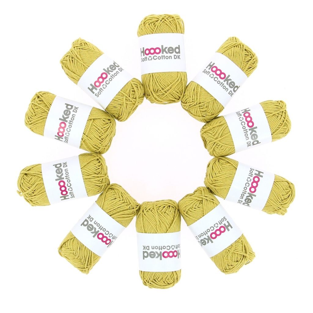 Hoooked DK Recycled Cotton, Lima Mustard