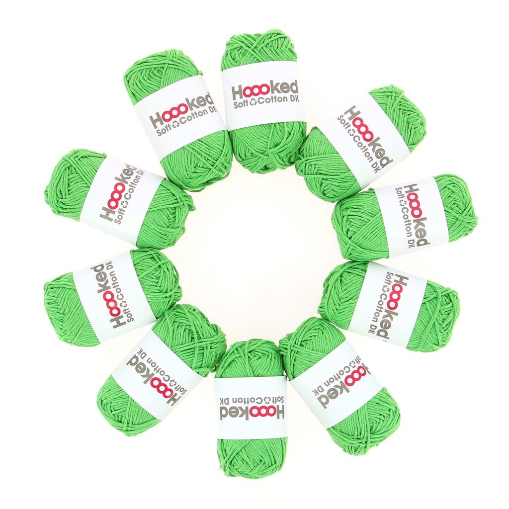 Hoooked DK Recycled Cotton, Singapore Green