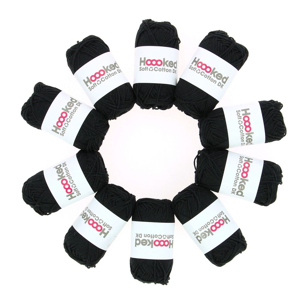 Hoooked DK Recycled Cotton, Boston Black